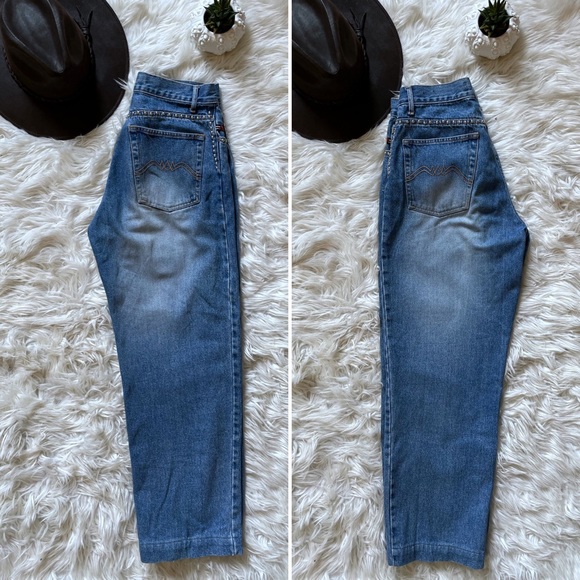 Vintage American Motorcycle Jeans in perfectly worn in condition, Sz 30 - Picture 10 of 15